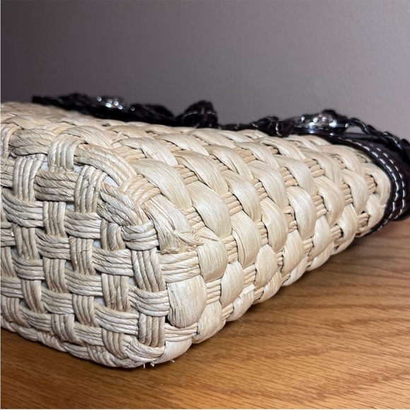 Brighton Candice Straw and Leather Shoulder Bag - Picture 7 of 12